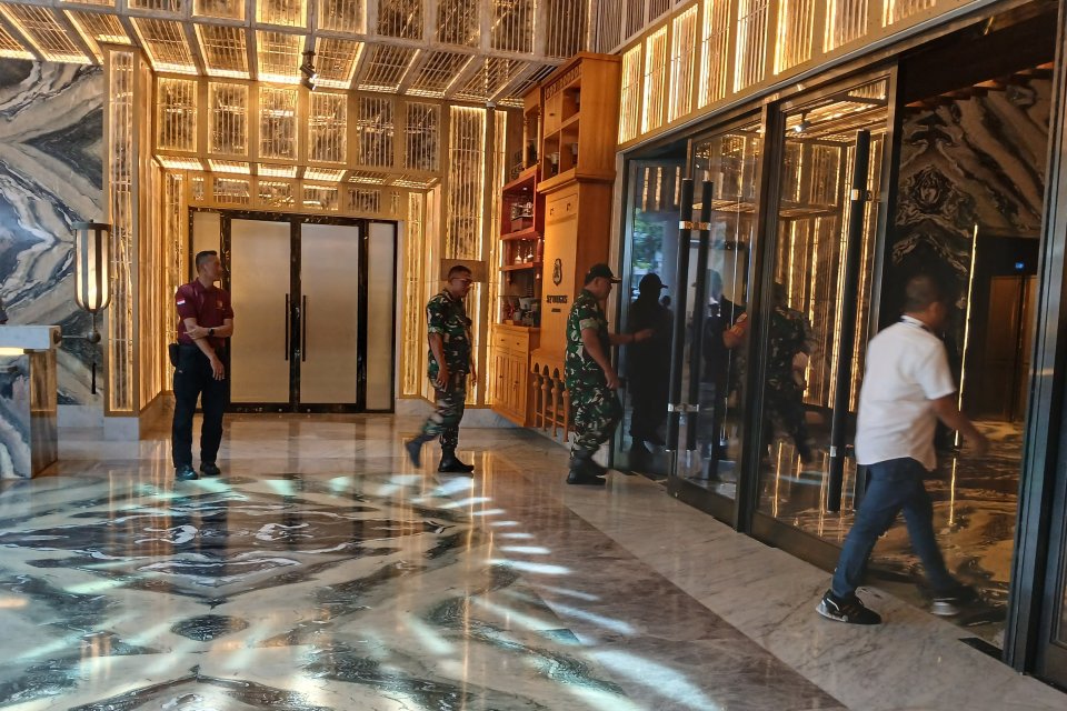 Ketatnya Pengamanan Munaslub Kadin Siang Ini, Prajurit TNI Ikut&nbsp;Berjaga